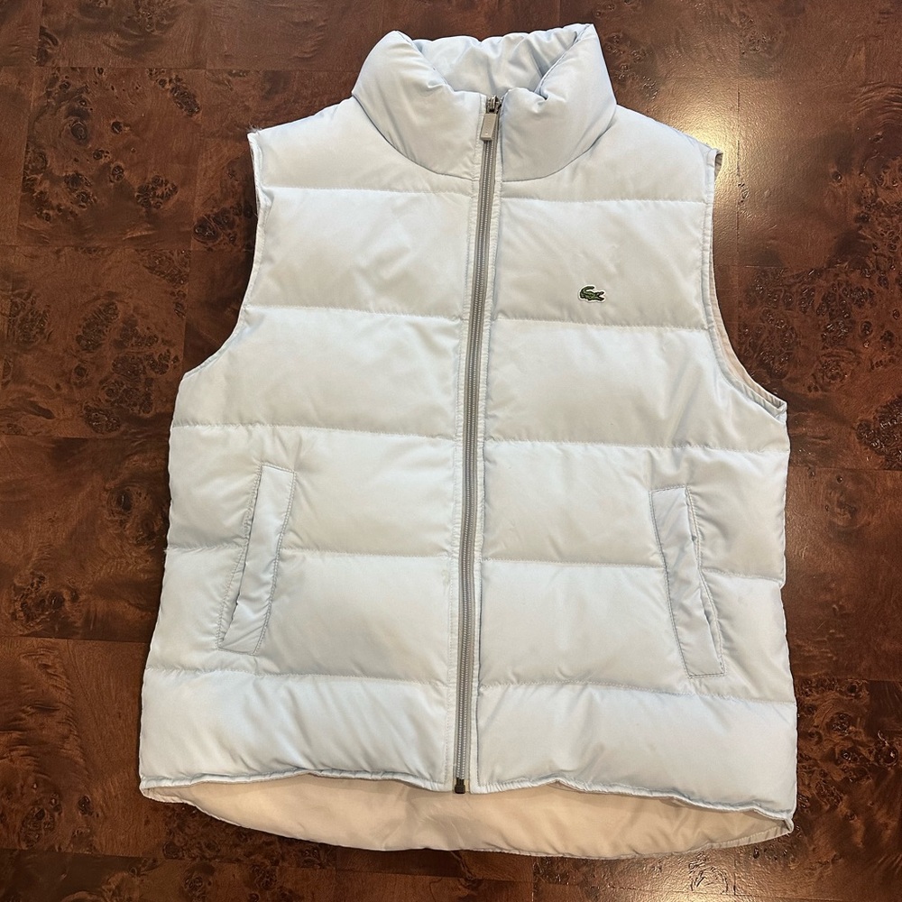 🐊 Vintage Lacoste Puffer Vest - Ice Blue